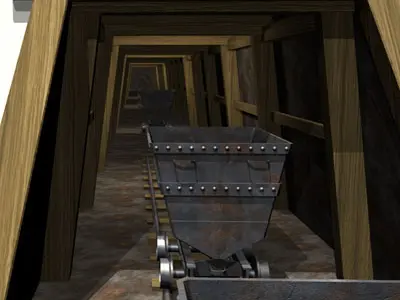 Mine cave 3D model