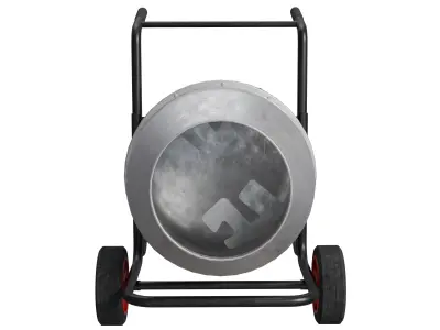 Portable Concrete Mixer V2 Low-poly 3D model