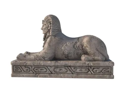 sphinx 3 Low-poly 3D model