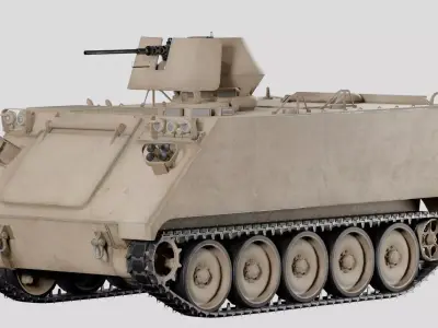 Lowpoly M113 Armored Personnel Carrier - Game-Ready Military Low-poly 3D model