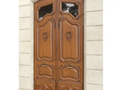 Entrance classic door 133 3D model