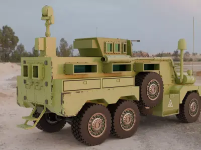 Cougar MRAP 6 x 6 Low-poly 3D model