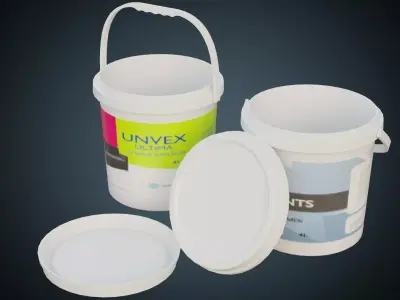 Paint Bucket 1A Low-poly 3D model