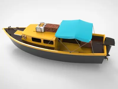 traditional boat 3D model