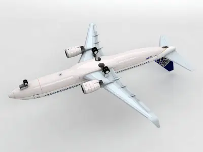Boeing 737-800 NG Airliner - Continental  Airlines 3D model