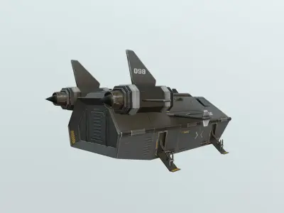 shuttle Low-poly 3D model purchase