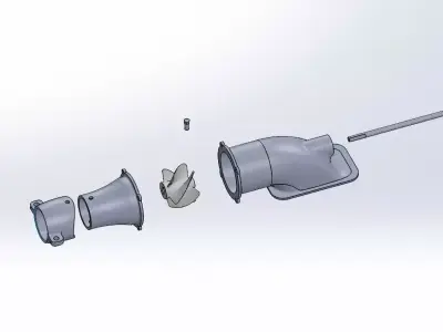 water Jet 60mm to 35mm 3D print model