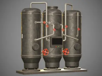 Oxygen Generator Low-poly 3D model Free low-poly 3D model