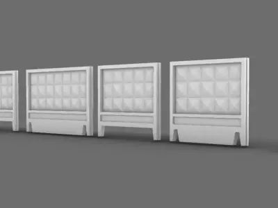 Type 6 soviet industrial concrete fence PO-2 3D print model 3D print model