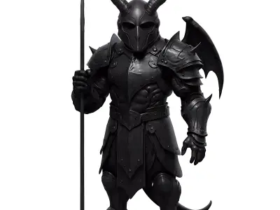 Warrior Dark Thrall STL DnD Tabletop Miniature 3D Print 3D print model