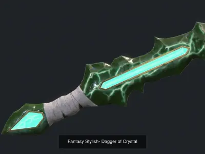 Low poly Fantasy Stylish Dagger Bundle 3D Model Pack