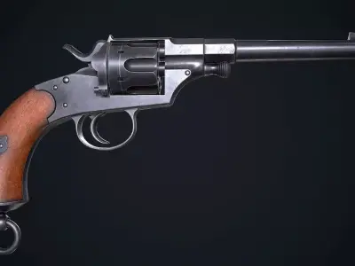  M1879 Reichsrevolver Low-poly 3D model