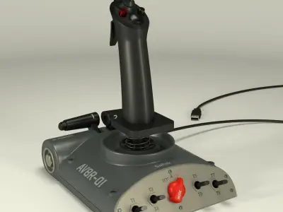 Saitek AV8R joystick 3D model