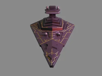 spaceship low poly game ready star wars ship Low-poly 3D model
