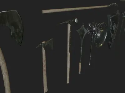 Medieval Weapon Pack Low-poly 3D model purchase