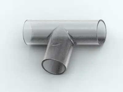 Glass Pipe Tee Fitting 3D print model