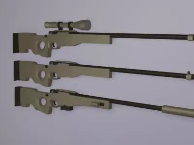 Low-poly AWP Low-poly 3D model