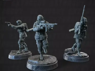 Konfusion 47 Allied Soldiers 3 set 32mm 3D print model