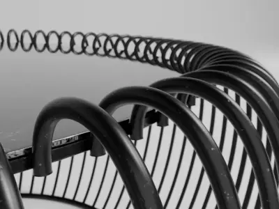 Modern Round Wire Coffee Table Set - Moscow-M 3D model