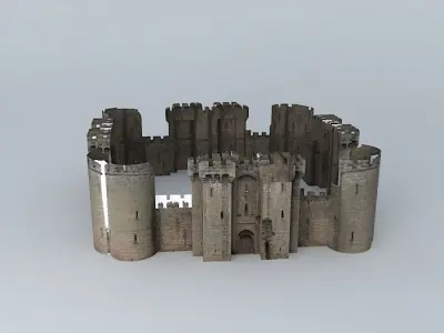 Bodiam Castle 30 minute speed modeling Free 3D model