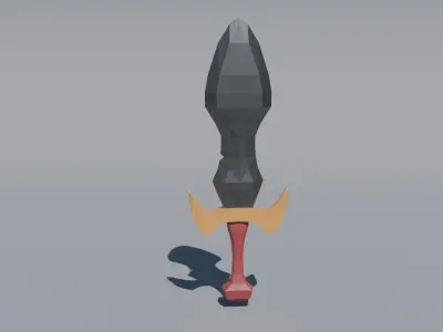  Low Poly Fantasy Sword - Game-Ready 3D Model Free low-poly 3D model