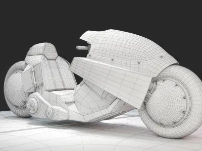 Akira Motorcycle Low-poly 3D model buy