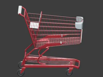 Shopping Cart Low-poly 3D model purchase