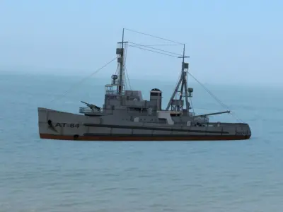 USS Najavo in multiple formats 3D model