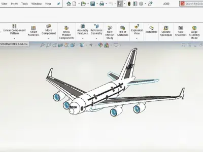 Airbus A380 3D model 3