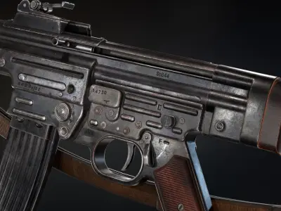 STG-44 Sturmgewehr Low-poly 3D model