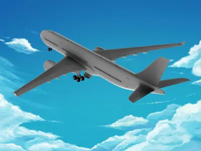 Airbus A330-300 3D model purchase