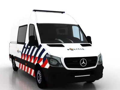 Mercedes Benz Sprinter L2H2 2015 Netherlands Police Crew Van 3D model