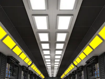 Sci Fi Corridor 3D model 168