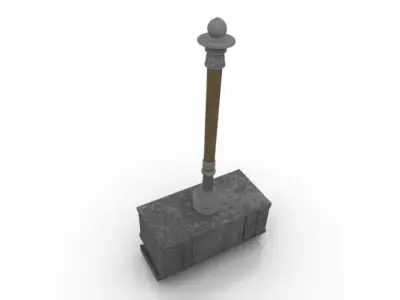 Huge Hammer Low-poly 3D model
