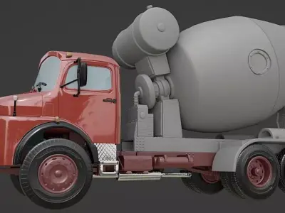 Mercedes Benz 2213 concrete mixer  3D print model