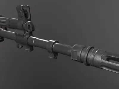 AK-12m1 Assault rifle Low-poly 3D model