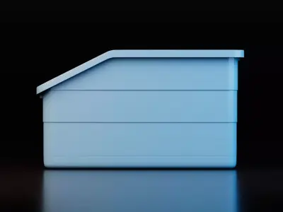 Plastic Storage Bin Free low-poly 3D model