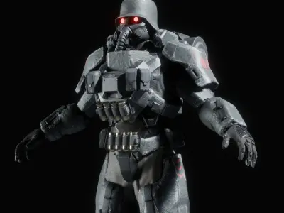 Armored Juggernaut Soldier 3D model purchase
