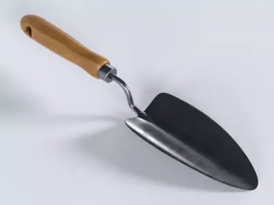 Trowel garden spatula Low-poly 3D model