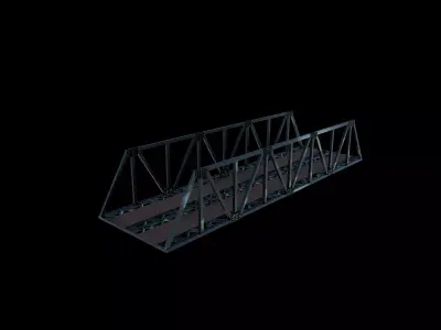 Double Track Bridge 3D model purchase
