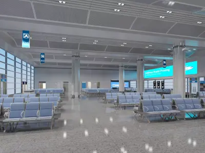 Airport building Free 3D model