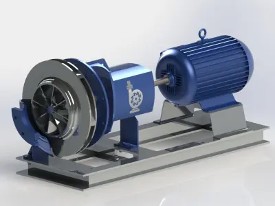 Industrial Centrifugal Pump 3D model