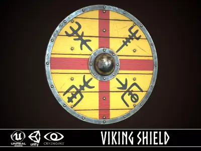 Viking Shield 04 Low-poly 3D model