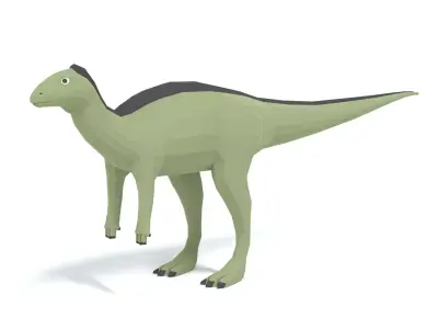 Low Poly Cartoon Dysalotosaurus Dinosaur  Low-poly 3D model
