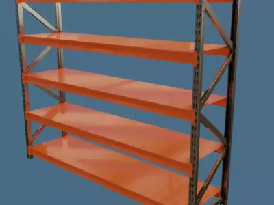 Industrial shelving 3D model