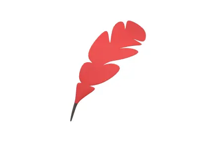 Feather Pen v1 004 Low-poly 3D model