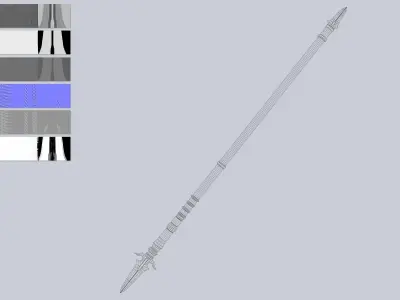 Dark spear Low-poly 3D model buy
