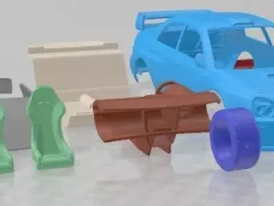 Subaru Impreza STi WRC 2001 Printable Car 3D print model