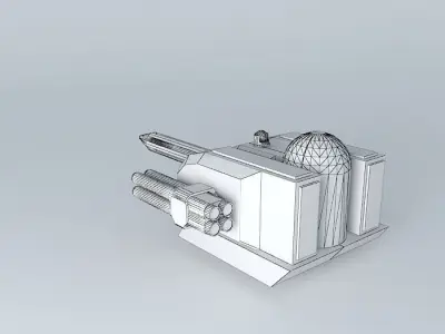 Laser missile turret Free 3D model