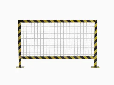 Road Barricade A 01 Low-poly 3D model
